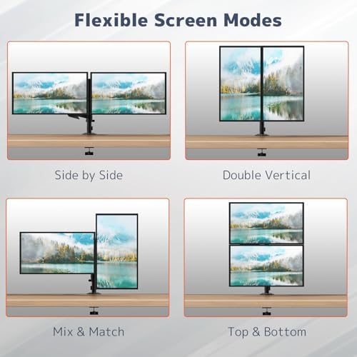 PUTORSEN Dual Monitor Stand for 17-32 Inch Screens, VESA 75/100