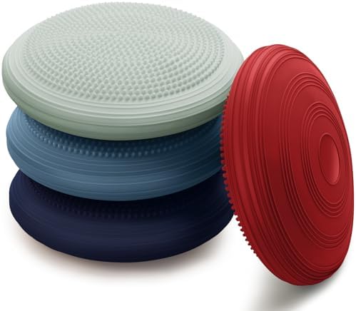 Libima 4 Pcs Wiggle Seat Inflated Wobble Cushion for Kids