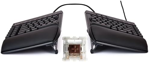 KINESIS Freestyle Edge RGB Plus Split Mechanical Keyboard | Hotswap Tactile Switches | RGB | Ergonomic | Detachable Palm Support | Fully Programmable | Mac Keycaps Included | Lift Kit Included