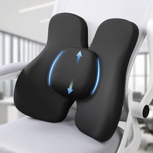 Lumbar Support Pillow, Memory Foam Back Support for Office Chair