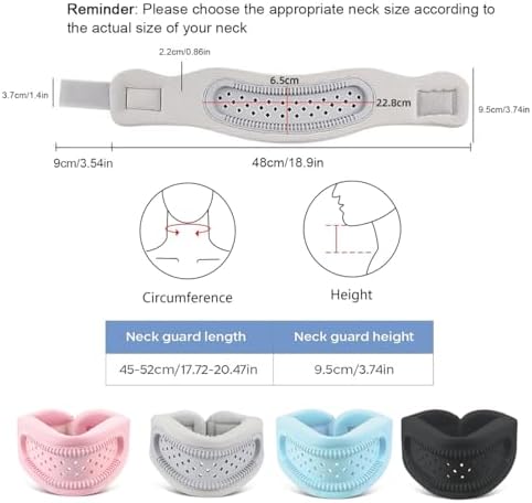 Neck Support Brace, Soft Foam Cervical Collar, Breathable Adjustable Neck Brace for Neck Pain and Support, Women and Men Cervical Spine Pressure Relief, Keep Vertebrae Stable and Aligned (Blue)