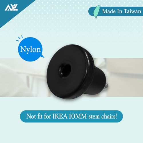 AXL Chair Glides for Office Chairs, Replace Casters with 2.4 Inch (61mm) Stationary Feet,High Bell Stationary Feet, Replace Wheels with Durable Glides – 5 Pack(High)
