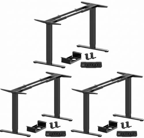 Marsail Dual Motor Standing Desk Frame for 44″–90″Desktops, 264 lbs, 3Pack