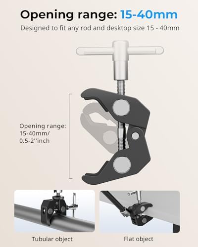 SMALLRIG 9.8 Inches Magic Arm Clamp Kit with 1/4" and 3/8" Threaded Holes
