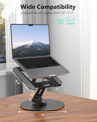 LOXP Adjustable 10-17.3" Laptop Stand for Desk with Larger Base