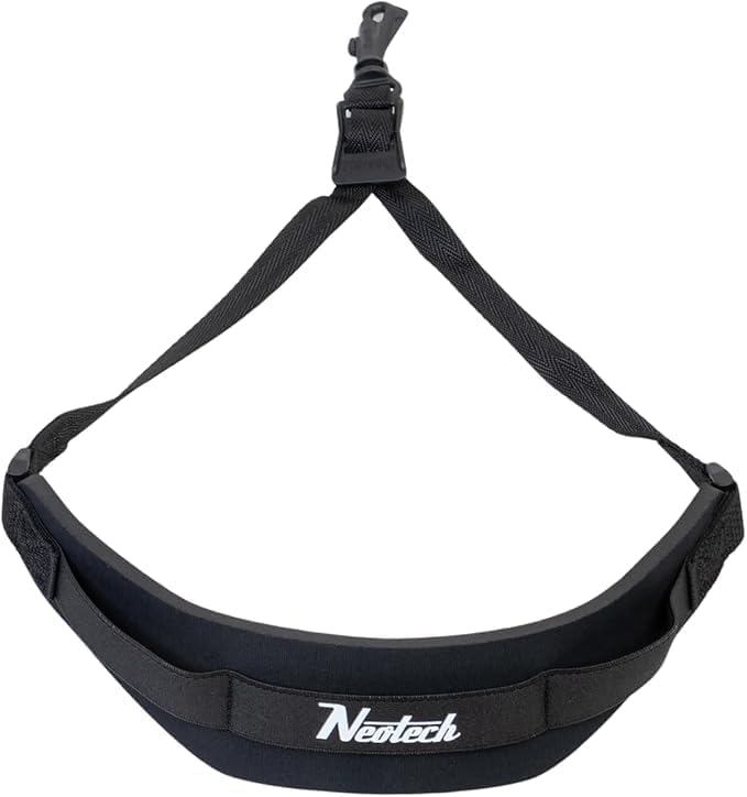 Neotech Soft Saxophone Neck Strap – Padded Neoprene Strap with Swivel Hook for Alto & Tenor Sax | Adjustable, Comfortable Support – Regular, Black, Made in USA