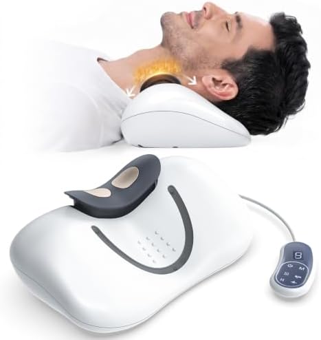 4in1 Cervical Traction Posture Corrector, Neck Stretcher with Heat & Remote