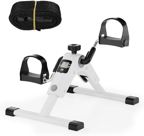 MOMODA Under Desk Bike Pedal Exerciser with LCD Display Portable Mini Exercise Bike for Arm and Leg