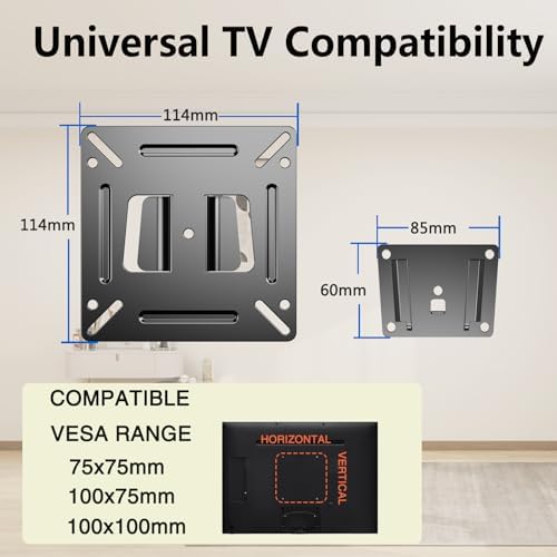 Monitor Wall Mount for 14-24 Inch Low Profile RV TV Wall Bracket
