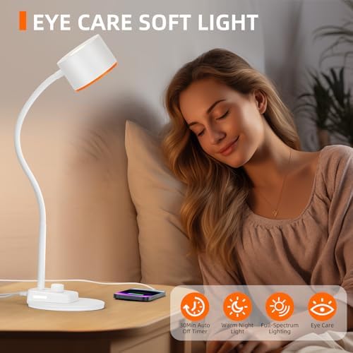 LiFMIRA LED Desk Lamp, 1200LM for Home Office,5 Colors Fully Dimmable White