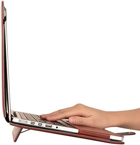 MOSISO PU Leather Portfolio Protective Stand Cover Sleeve, Brown