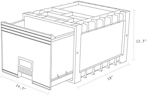 Storex Plastic Archive Storage Drawer with Lock, Letter Size, 18-Inch Drawer, Black (STX61178U01C)