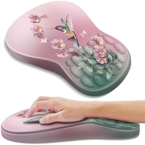 YIWEI Ergonomic Mouse Pad with Wrist Rest for Carpal Tunnel Pain Relief