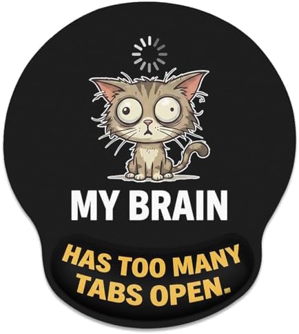 Britimes Ergonomic Mouse Pad with Wrist Support, Cat Animal