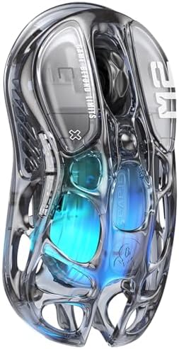 GravaStar Mercury M2 Wireless Gaming Mouse with RGB - Transparent Black