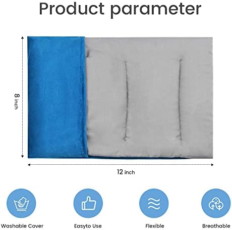Microwave Heating Pad 8 * 12" Microwave Bean Bag Heating Pad for Neck and Shoulders, Moist Heat Pack Pillow Warm Compress for Knee, Muscles, Joints, Abdomen - Light Blue