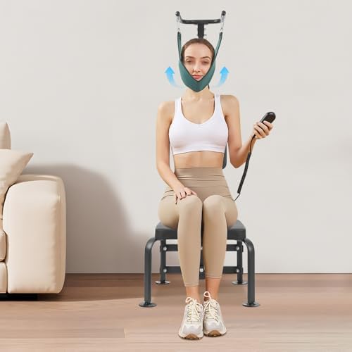 Neck Stretching Training Equipment, Electric Stretcher Cervical Traction Device, Neck Stretcher Cervical Traction Device Pain Relief for Home, Sanatoriums, Nursing Recreational Homes Etc