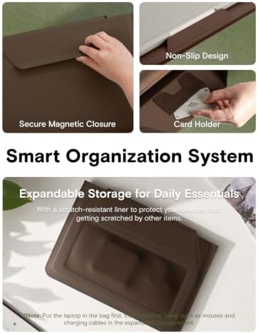 MOFT Laptop Carry Sleeve with Stand &Smart Storage for 14" Laptop for Work