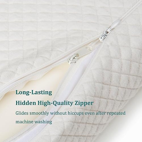 EPABO Contour Memory Foam Pillow Orthopedic Sleeping Pillows, Ergonomic Cervical Pillow for Neck Pain - for Side Sleepers, Back and Stomach Sleepers, Free Pillowcase Included (Firm & Queen)