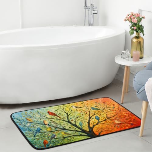 Bird Kitchen Mats Cushioned Anti Fatigue Kitchen Rugs Non-Slip B-5
