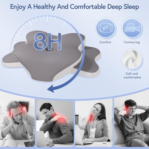 Ergonomic Cervical Memory Foam Pillow for Sleep Apnea Neck Support