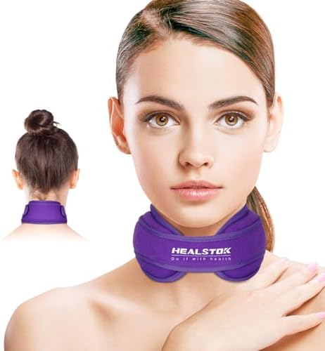 Neck Ice Pack Wrap, Reusable Cold/Hot Gel for Neck Pain, Purple