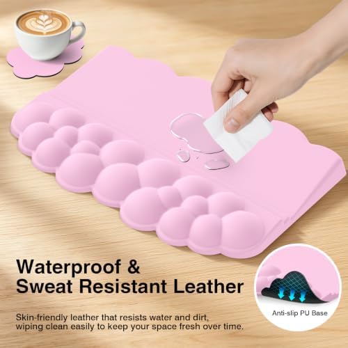 Sushret Cloud Wrist Rest with Keyboard Stand, Keyboard Riser with Wrist Pad