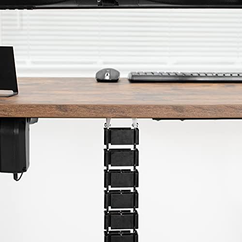 VIVO Black Under Desk Vertebrae Cable Management Kit, DESK-AC01C