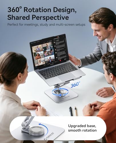 ORICO Adjustable Laptop Stand with 360° Rotating Base, Aluminum ST10-Silver