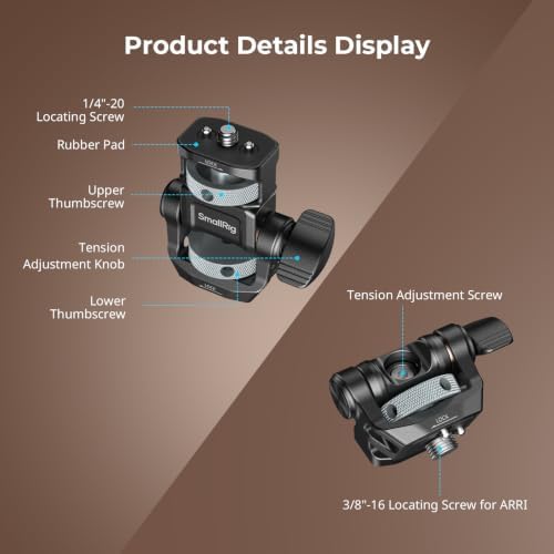 SMALLRIG Camera Monitor Mount with 3/8"-16 Locating Screw for ARRI