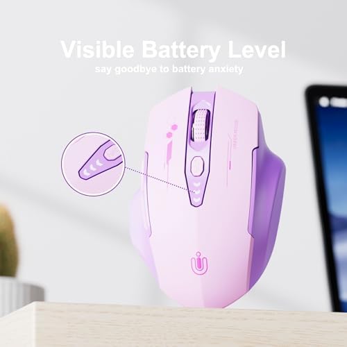 Uineer Bluetooth Mouse, Tri-Mode Wireless, Rechargeable, 3-Device Switch