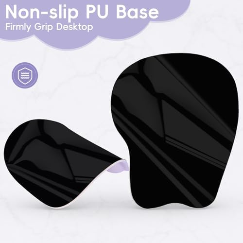 Wrist Support Mouse Pad Anti Slip Rubber Wrist Rest Mousepad 9in X 8in Small Desktop Notebook Mouse Mat for Working and Gaming (M-Purple Butterfly)