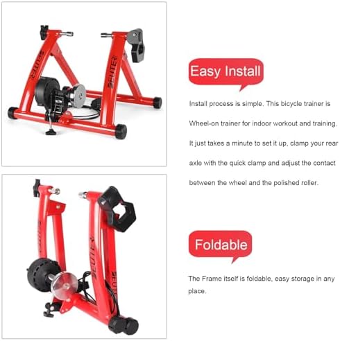 Bike Trainer, Magnetic Bicycle Stationary Stand for Indoor Exercise Riding