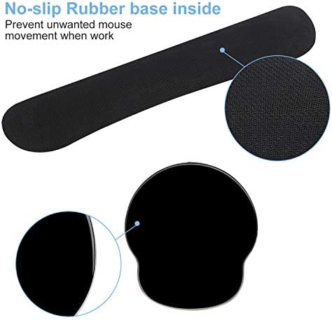 Mouse Pad Keyboard Wrist Rest, Gel Non Slip Rubber Wrist Support Rest Mouse Pad for Home Office, Computer Laptop Desk Typist Gamer, Comfy Cushion Mousepad with Memory Foam Ergonomic, Galaxy Forest