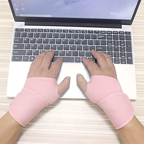 YUNYILAN Wrist Brace Wrist Wraps for Carpal Tunnel 2 Pack Wrist Brace Compression Straps Hand Support, Adjustable Wrist Support for Arthritis and Tendinitis, Joint Pain Relief (Pink)