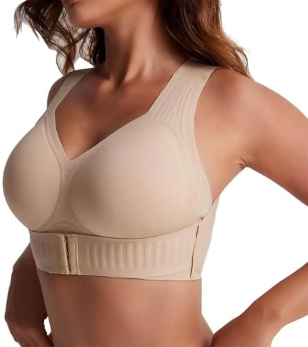 Posture Bra for Women Front Closure Cross Corrector Support Bra