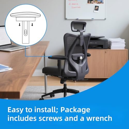 Office Chair Armrest Replacement, PU Arm Pads Caps, Fit to Most Chairs with 4" Mounting Hole Distance, 1 Pair