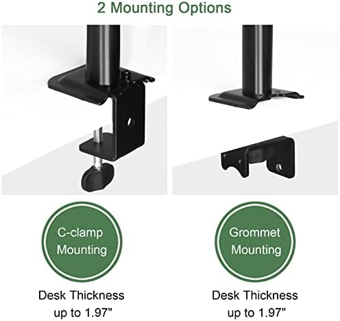 Monitor and Laptop Mount for 13"-27" Screens and Notebook up to 17 inch