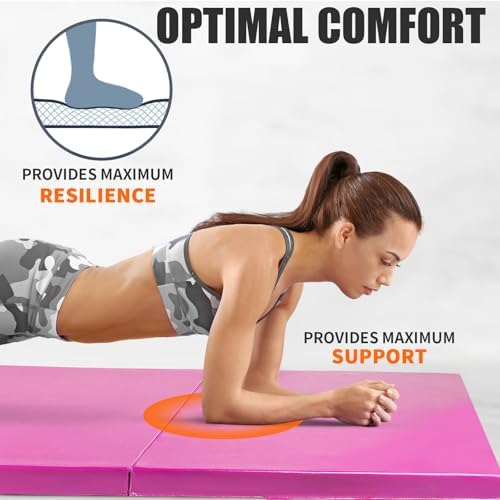 RitFit Upgraded Folding Exercise Mat, 2 Inch Thick Gymnastics Mat