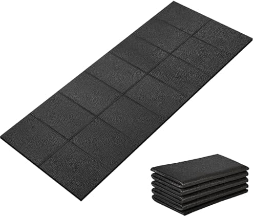 Treadmill Mat, 5'x2.5'/5.6'x2'/6.5'x3'/8'x3',6mm Thickness Exercise Equipment Mat for Carpet Hardwood Floors, Compatible with Walking Pad,Spin Bike,Elliptical Trainer,Rowing Machine