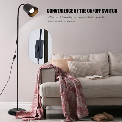 Floor Reading Lamp, Adjustable Height Bendable Short Standing Corner Lamps