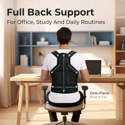 Posture Corrector for Women & Men, Full Back Brace for Office Use