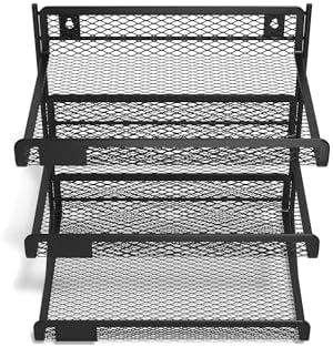 TRU RED Wire Mesh File Organizer, 3-Compartment, Matte Black, 2-Pk
