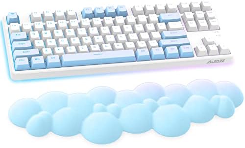 Gaming Keyboard Wrist Rest Pad,Memory Foam Keyboard Palm Rest, Ergonomic Hand Rest,Wrist Rest for Computer Keyboard,Laptop,Mac,Lightweight for Easy Typing Pain Relief (Blue)