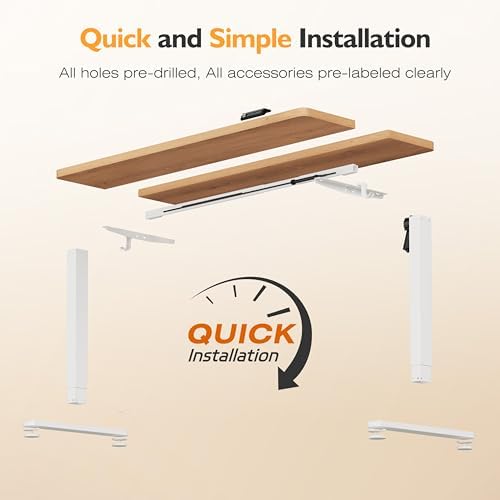 Monomi 59" Electric Standing Desk,Adjustable Height Sit Stand Desk,Natural