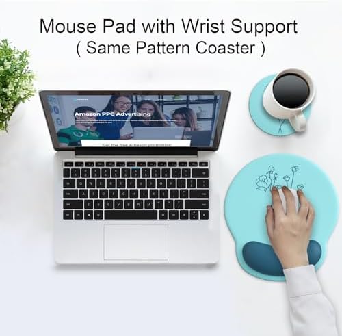 Ergonomic Mouse Pad with Wrist Rest Support,Gel Mouse Pads for Desk