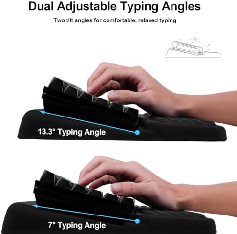 Keyboard Stand with Wrist Rest, Ergonomic Memory Foam Support, Black