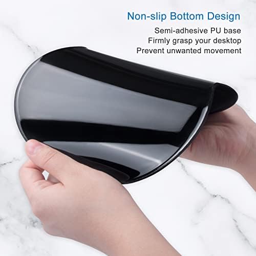 ITNRSIIET Ergonomic Mouse Pad with Gel Wrist Support Wrist Rest Smooth Surface Non-Slip PU Base Comfortable Office Supplies Pain Relief, 9.5 x 8 inches, Succulent Flower