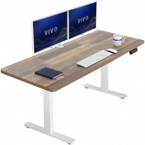 VIVO Reclaimed Wood 60 x 24 in Standing Desk, DESK-KIT-1W6P