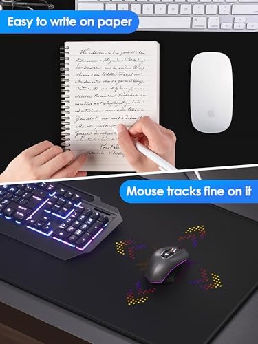 Wireless Charging Mouse Pad with Foldable Phone Holder, 15W Magnetic Fast Charging for iPhone Samsung, 31.5"x15.75" Large Desk Mat for Laptop/Keyboard, Waterproof Gaming Mousepad with Non-Slip Base